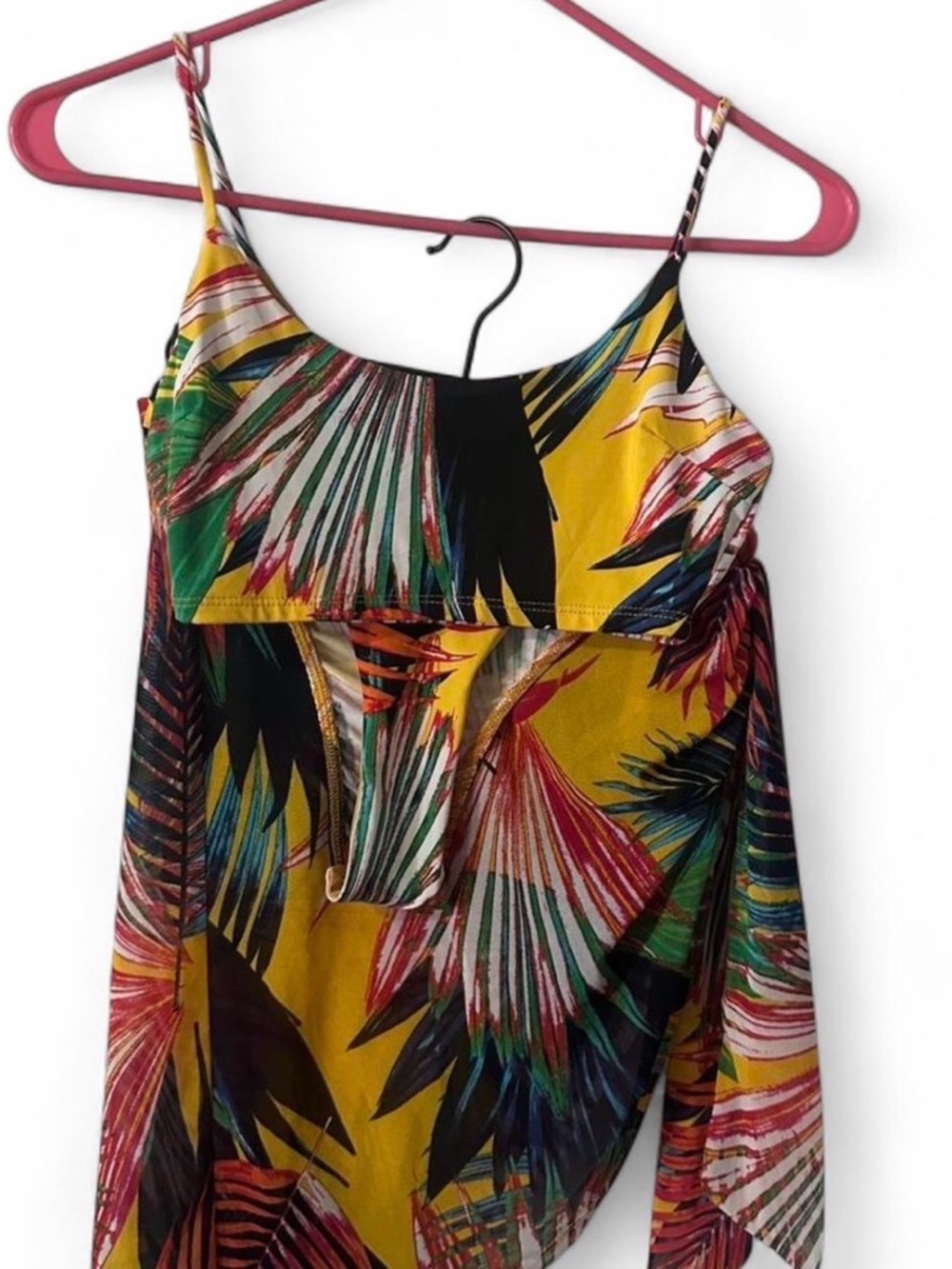 Fashion Nova Colorful Tropical Print Women's Sun Suit Set